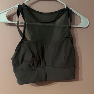 Lululemon Athletica Black Mesh Sports Bra
